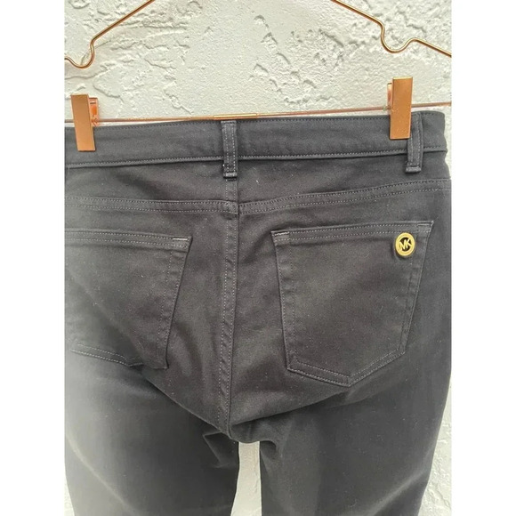 Michael Kors Womens Moto Stretch Low Rise Ankle Zip Skinny Leg Jeans Black Sz 6 - Picture 13 of 16